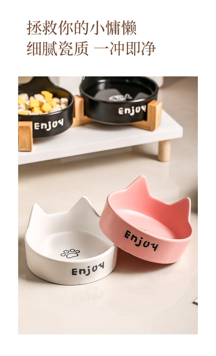 猫耳朵造型宠物食盆宠物用品喂食碗宠物碗宠物自动喂食器宠物食盆实用耐用详情14