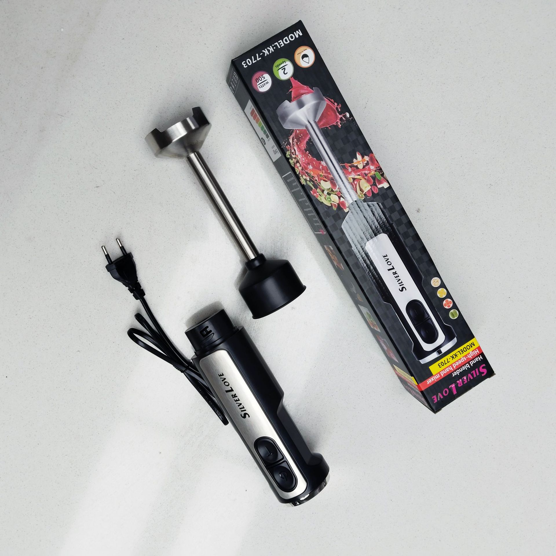 European standard cross-border trade portable household kitchen blender, handheld electric stainless steel cooking stick blender, electric Z209 pic 5