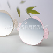 可爱创意铁艺镜子玻璃镜片化妆镜纸盒化妆盒高清单面镜子玻璃镜片详情6