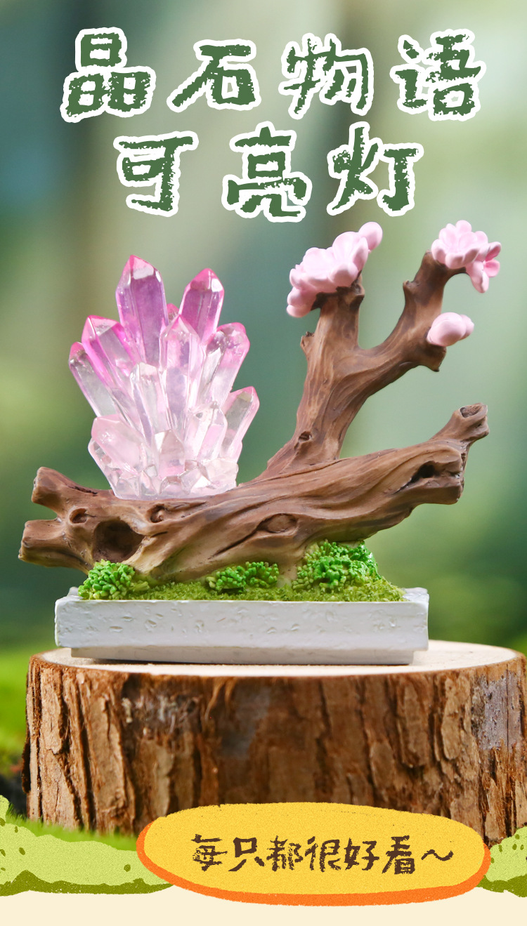 Crystal Story Blind box Creative design: Crystal illuminated table ornaments in various styles, exquisite crystal blind box wholesale pic 1