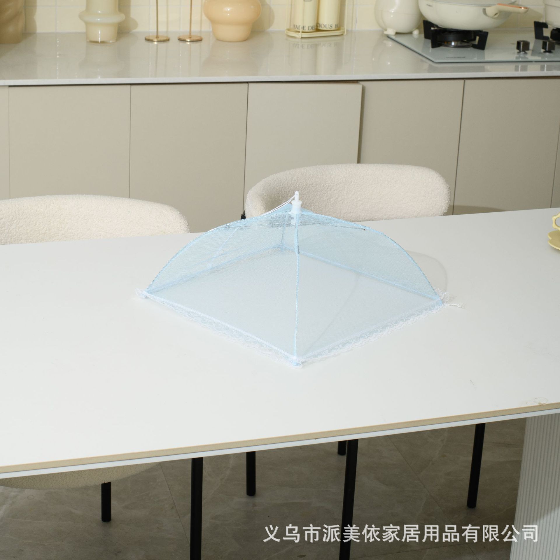 义乌厂家夏网纱轻奢大号折叠菜罩饭菜罩家用防苍蝇食物罩盖食物罩详情10