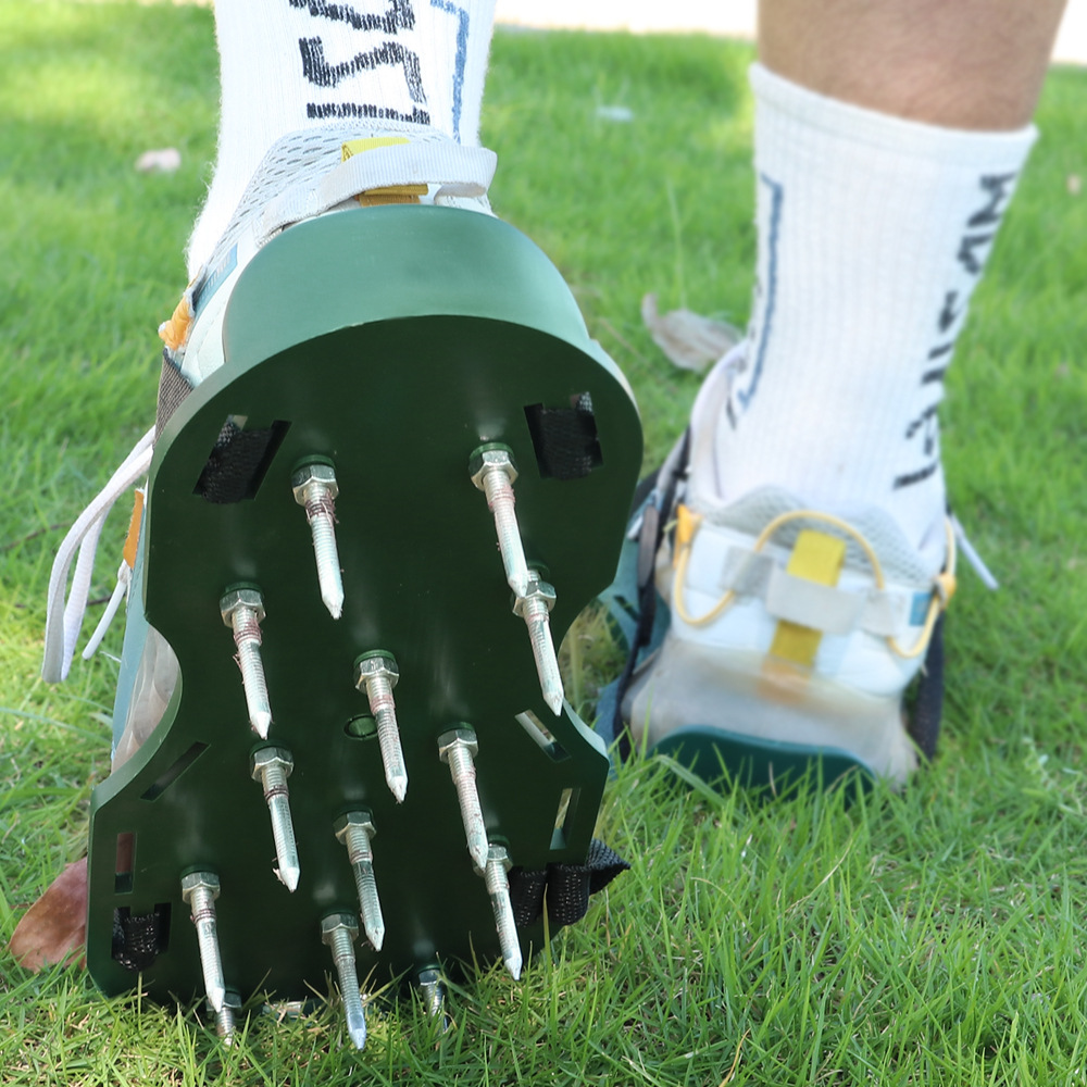 Garden grass loosening soil 4.2CM grass spiked shoes, lawn inflatable loosening soil shoes, self-leveling epoxy garden tools pic 21