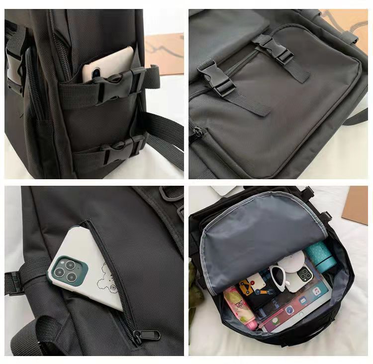 2025夏季新款学院风清新ins女包纯色日系女包大学生时尚生双肩包详情21