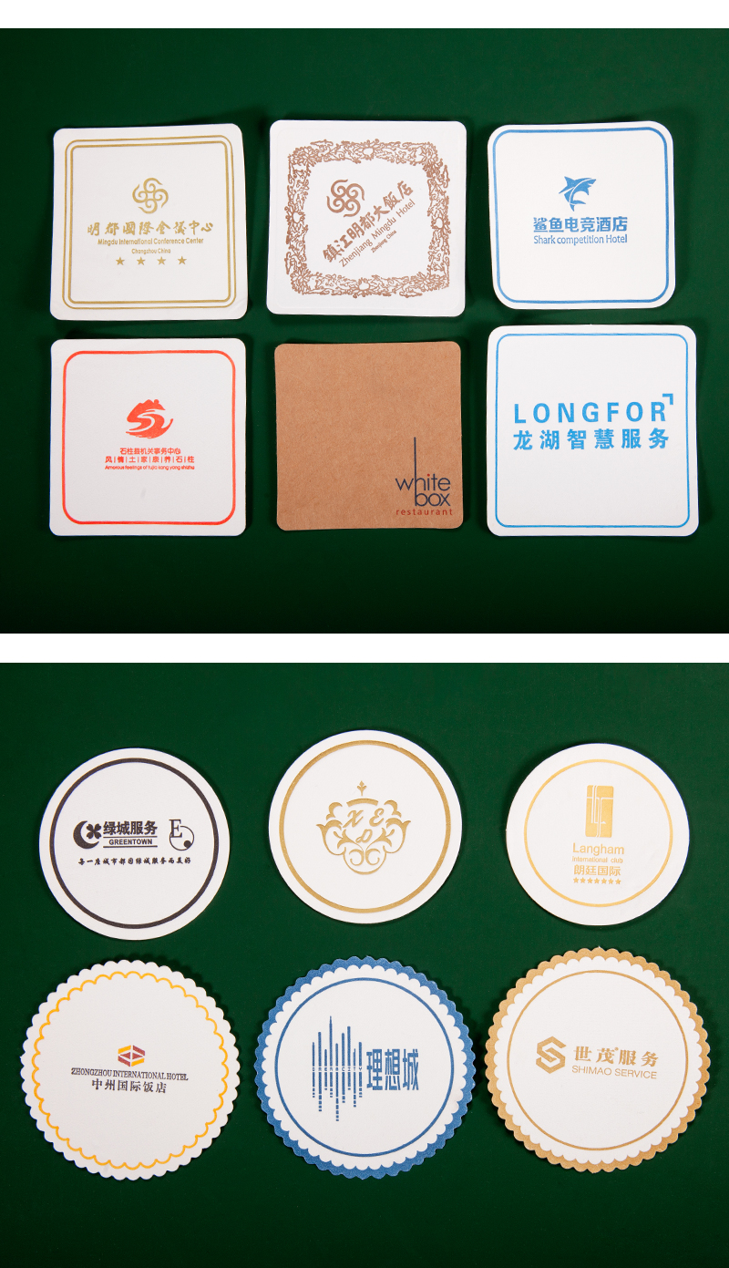 P66D disposable water-absorbing coasters for hotels, guesthouses and homestays, conference teacup pads and ashtray pads pic 5