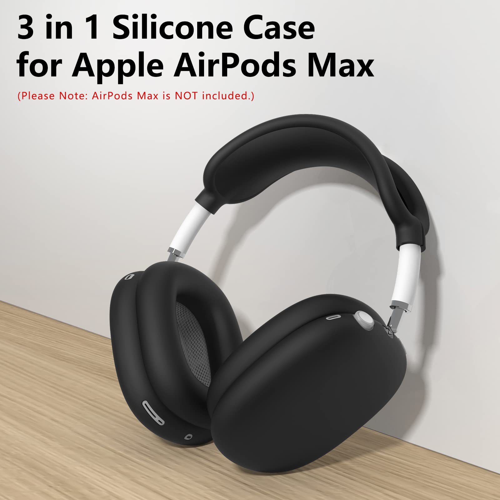 适用Airpods max保护套苹果Max耳机壳纯色硅胶软壳耳机套三件套详情1