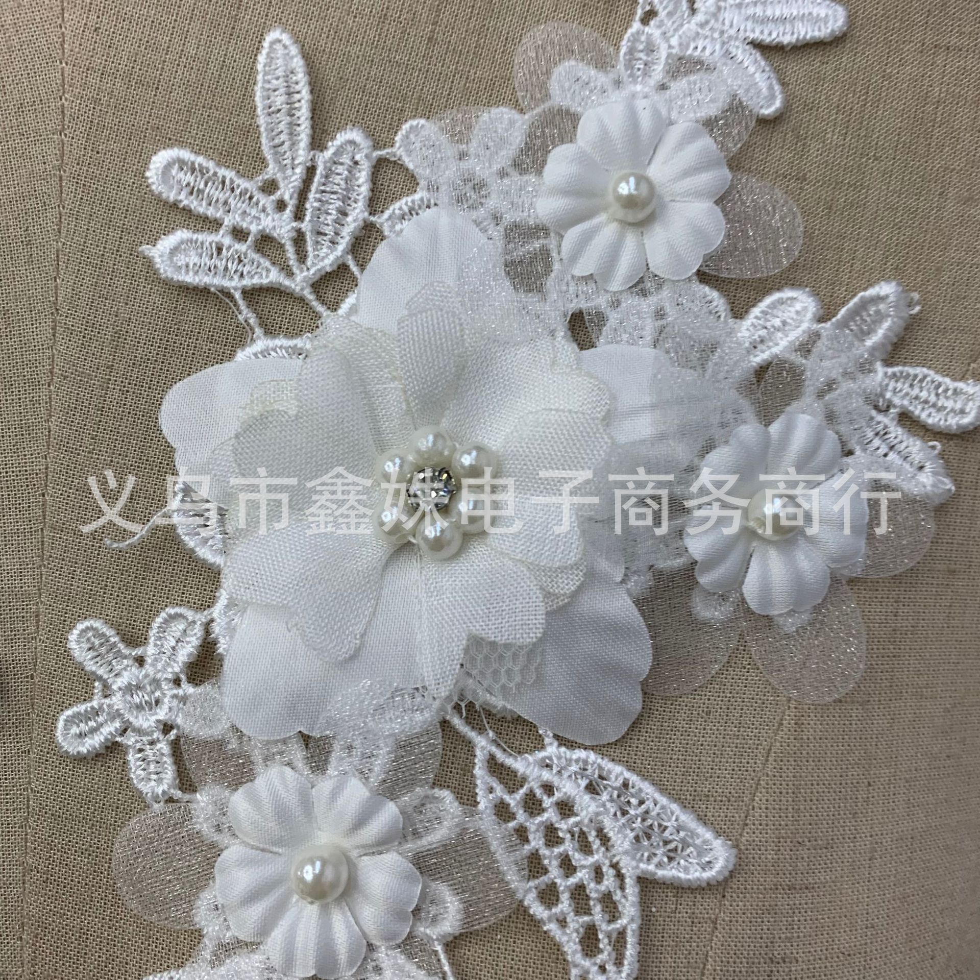 Export supply of lace flower patches in stock, lace pairs, embroidery, lace accessories, window decorations, diy performance costumes pic 14