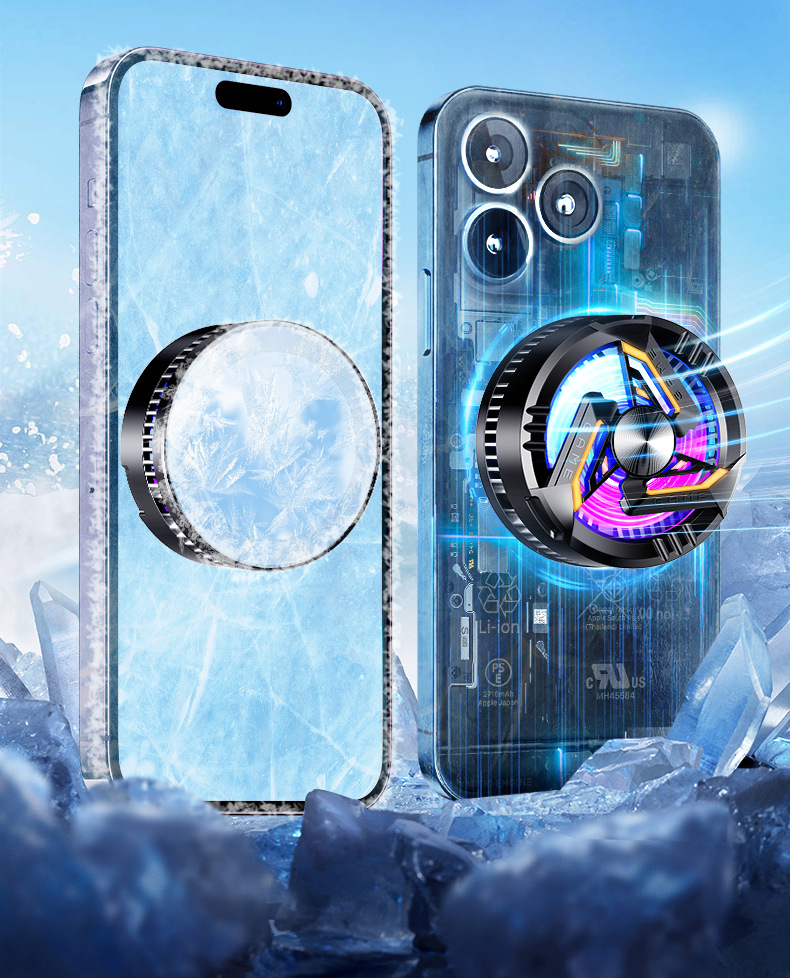 Cross-border 2025 Bestseller AI inverter mobile Phone Cooler Semiconductor Ice Magnetic live-streaming cooling cooler Kuaishou pic 24