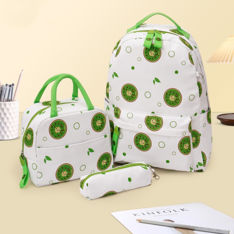 Cross-border double-shoulder multi-color large-capacity fashionable three-piece set, casual sports bag, travel schoolbag, lunch bag pic 12