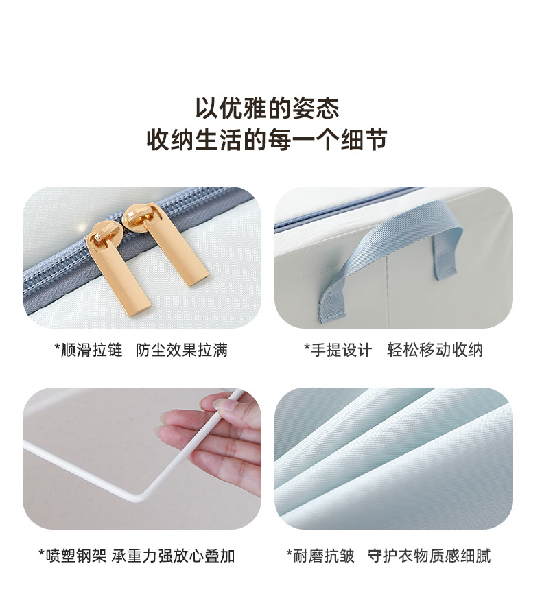 2025年新款收纳箱整理箱家用大容量装衣物卡通百纳箱5毫米钢架箱详情3