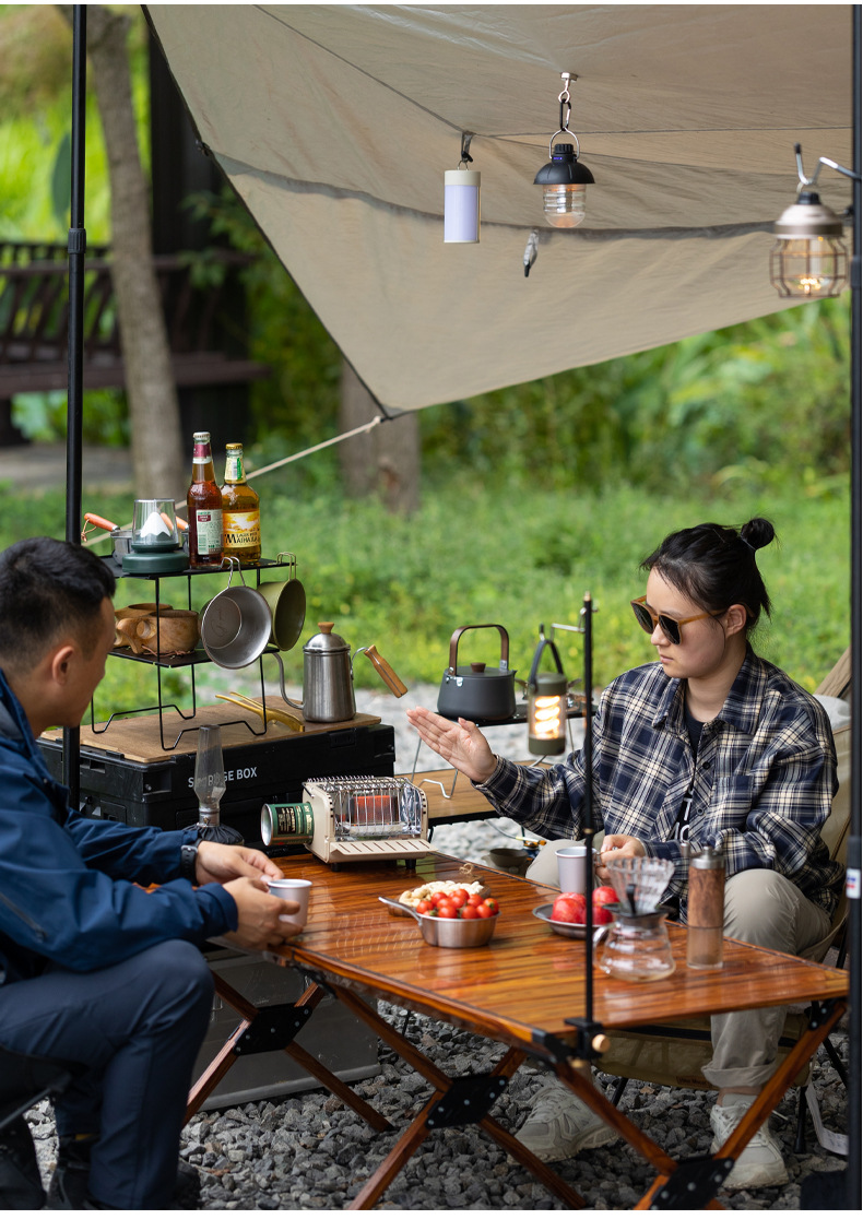 Outdoor aluminum alloy wooden handle teapot, camping kettle, boiling water teapot, camping picnic kettle, portable coffee kettle pic 10