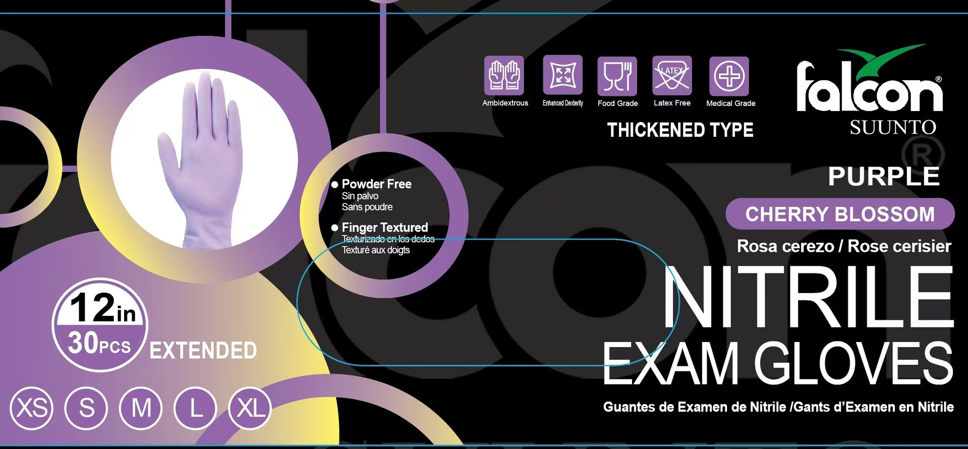 加厚可防油防水防滑丁晴一次性家用日用高弹丁腈手套批发详情1