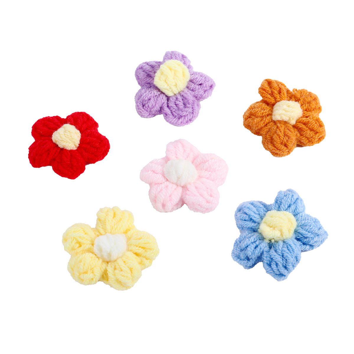 Cute handmade choux pastry, cotton, wool, thread, flower diy accessories, corsages, clothing accessories, bag pendants materials pic 6