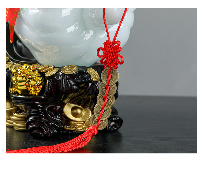 包邮百财如意树脂工艺品玉白菜招财摆件创意家居装饰商务礼品批发详情14