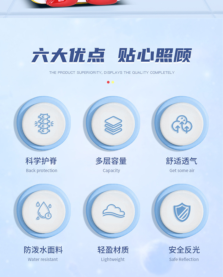 The Flashing Ultraman schoolbag is a cartoon mini ultra-light travel backpack for children and kindergartens. It is a cool and dazzling backpack that lights up pic 3