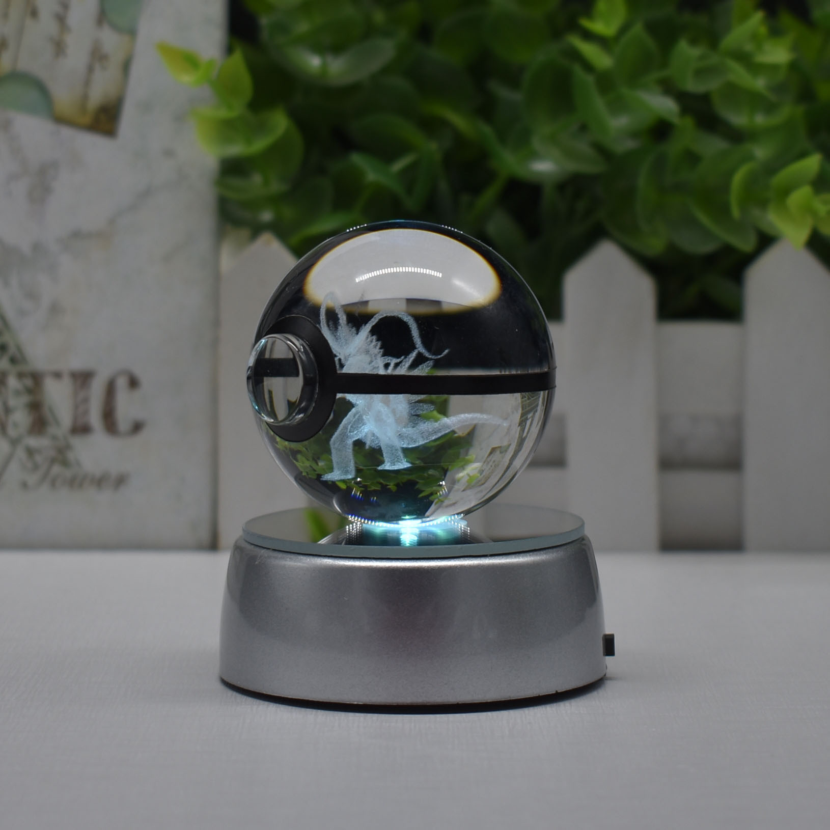 外贸Pokemon精灵宝贝Koraidon故勒顿K9水晶球UFO3D小夜灯多彩底座详情28