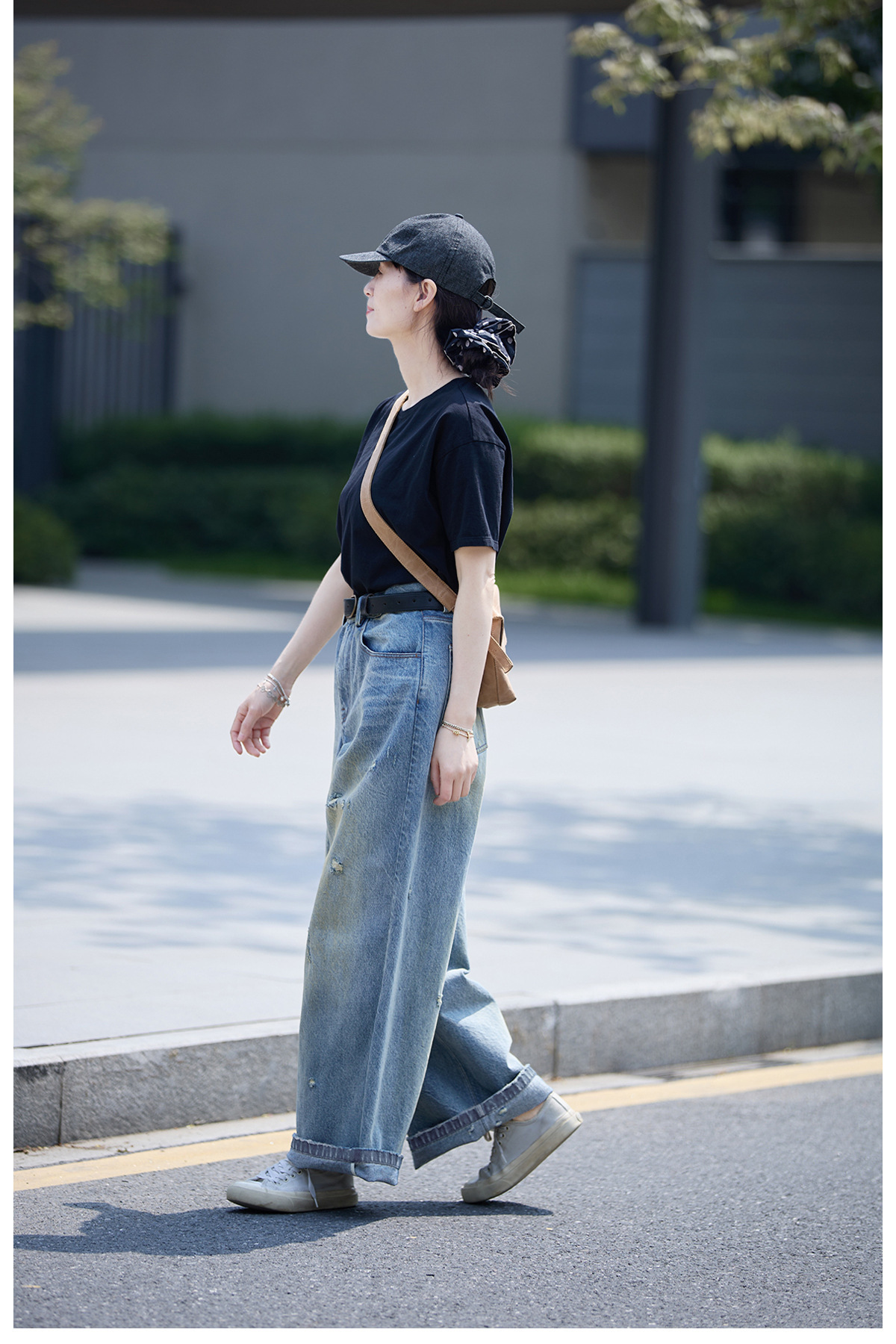 【 Random Thoughts 】 Summer Storm Ripped Heavy Washed jeans straight-leg pants for all four seasons pic 40