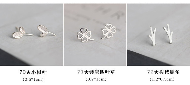 S925纯银韩国个性冷淡风小耳钉女简约创意气质学生百搭耳环耳饰品详情24