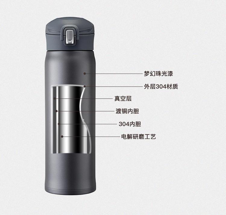 草莓生活发现者304保温杯男女学生轻量水杯简约清新文艺免费刻字详情3