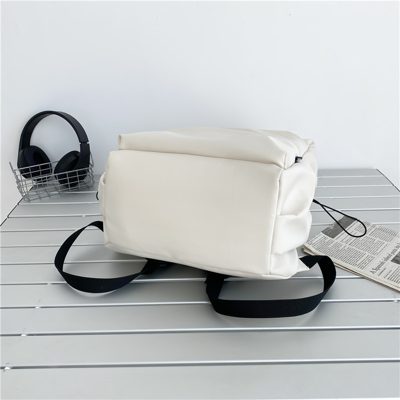 中大学生书包女潮流褶皱双肩包男批发 学院风情侣休闲耐用双肩包详情16