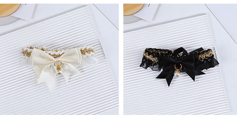 宠物项圈猫咪口水巾狗狗爱心蕾丝围脖蝴蝶结花朵珍珠宠物口水巾详情10