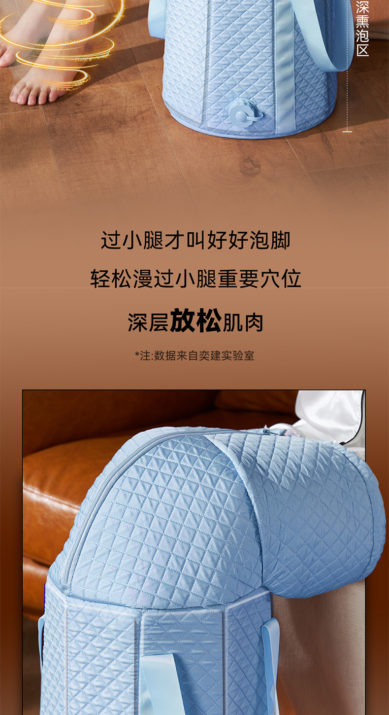 绿色加厚保温泡脚桶塑料盆足疗桶套一次性使用详情5