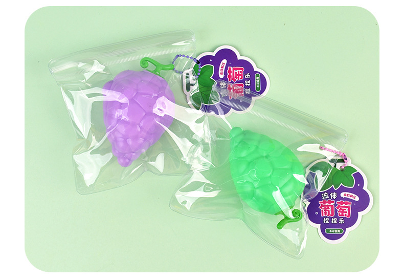 Malleable simulation fruit grape pinching fun stress-relieving toy, slow rebound fluid grape pinching fun venting tool pic 9