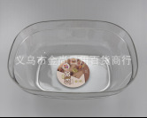 Transparent solid color square, round or oval salad bowl, household multi-functional soup bowl, plastic bowl, large dough kneading basin pic 5