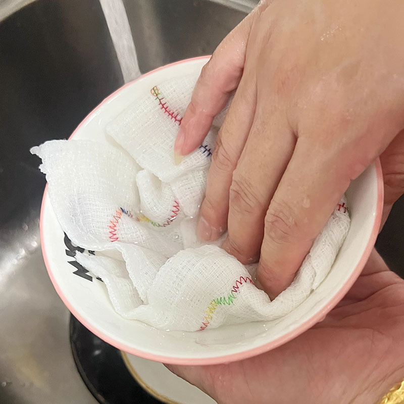 洗碗布彩虹疏油抹布易清洗厨房多层百洁布洗碗抹布吸水棉纱擦桌布详情6