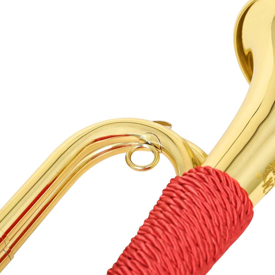 The red woven handle of the foreign trade big step, the Spanish army bugle, the Young Pioneers bugle, the brass charge bugle, and the Youth Bugle horn pic 16