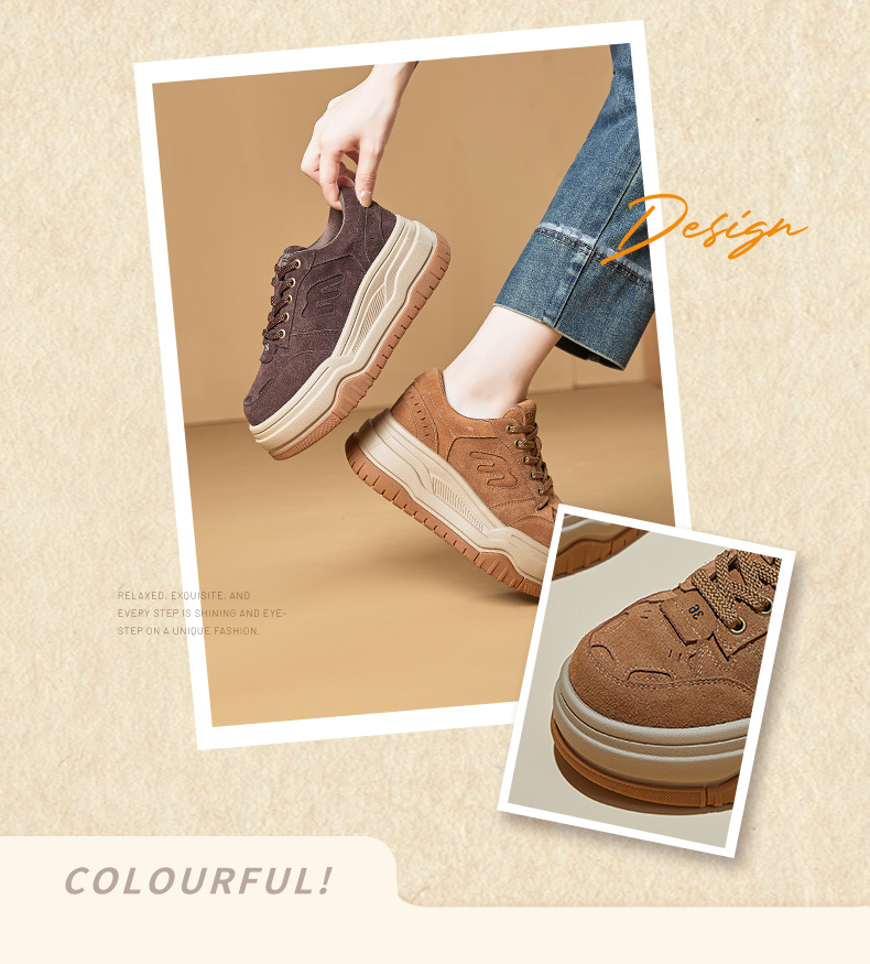 The new thick-soled height-increasing shoes for women with a light luxury and high-end feel in spring 2026, featuring a top layer of cowhide pic 15