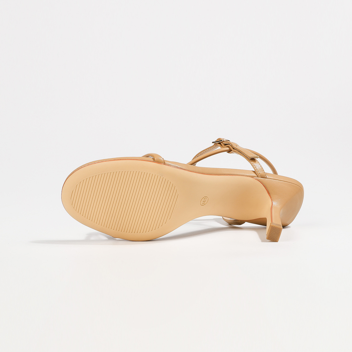 跨境专供金属扣一字带方头细跟露趾女鞋2025夏季新款细带名媛凉鞋详情7