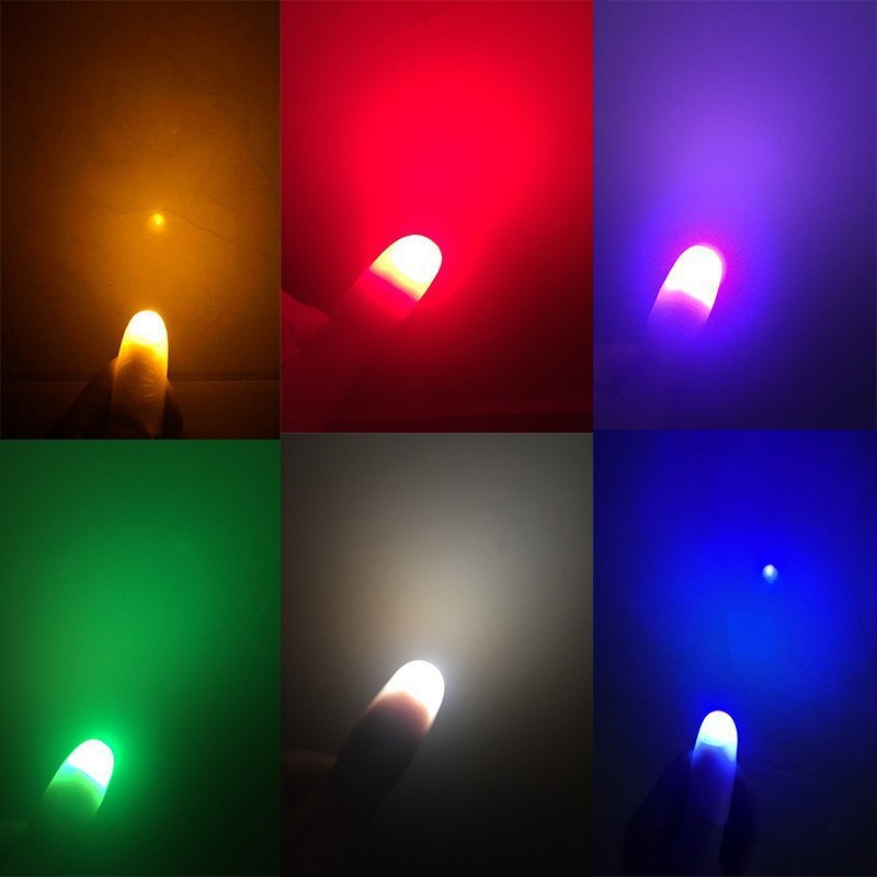 Cross-border Amazon finger cots, magic luminous finger lights, toys, bar party props, LED finger lights wholesale pic 5
