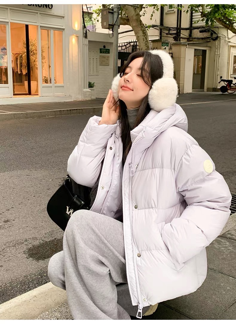 奶米色女装短款羽绒服女冬季新款2025小个子韩版宽松90白鸭绒外套详情18