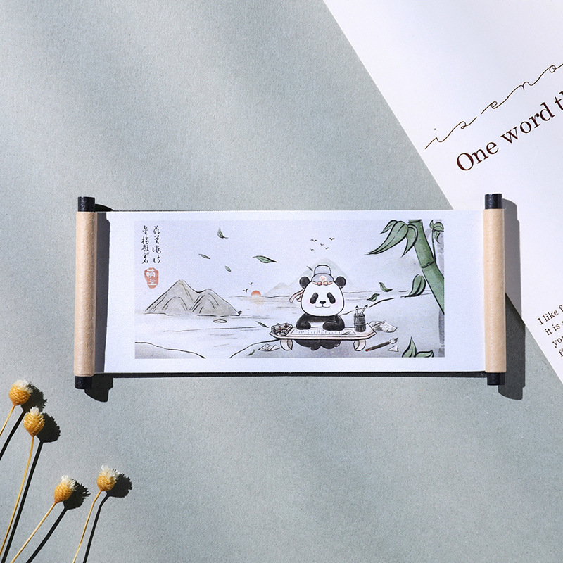 New Chengdu cultural cute panda fridge magnet scroll magnet tourist attraction souvenir magnetic fridge magnet pic 6