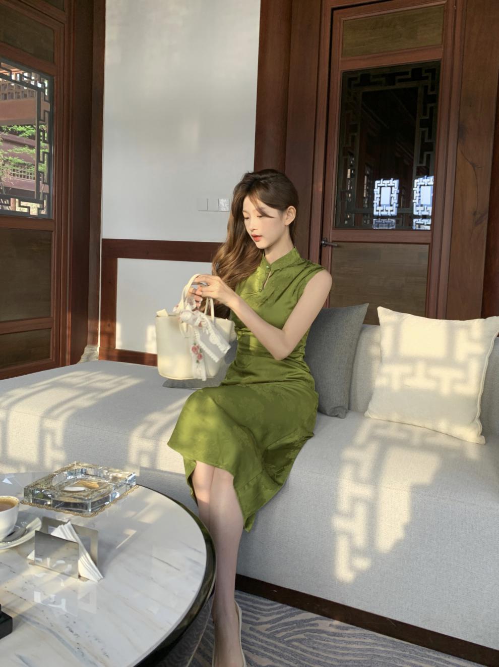 伊茉夏怜语~新中式高端女装连衣裙2024夏季高级感改良女装旗袍裙详情14