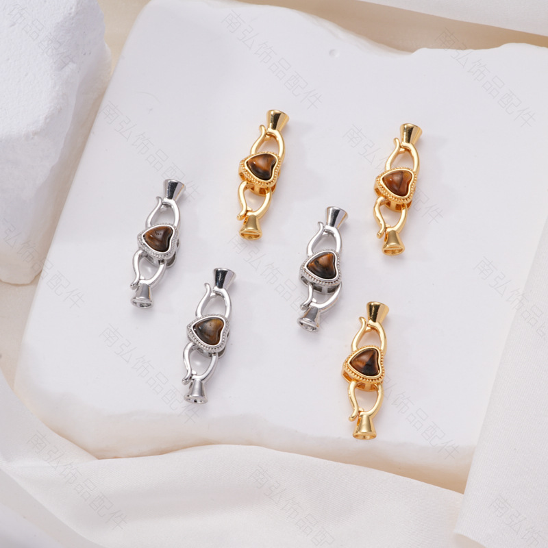 Xiaomi pearl, pearl necklace, clasp, stone connection, end clasp, mother-and-child clasp, sweater chain buckle, diy jewelry, copper accessories pic 8