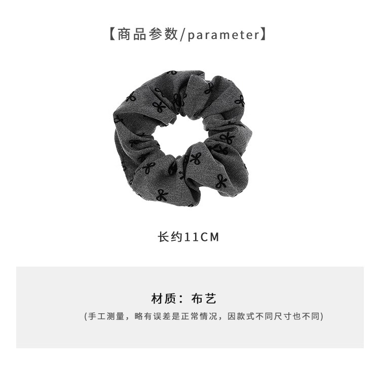复古方形条纹大肠发圈女秋冬扎头发低马尾发绳高弹力耐用头绳皮筋详情14