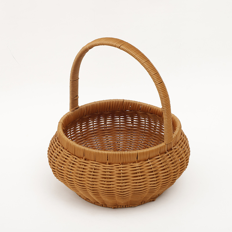 New hand-woven willow flower baskets, handcrafted rattan and straw woven festival wedding gifts, princess small baskets, rattan baskets wholesale pic 6