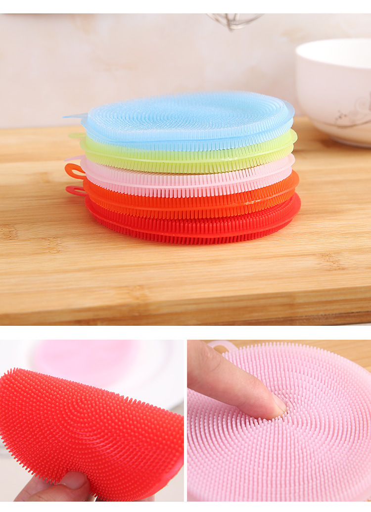 Kitchen pot washing, scrubbing and dishwashing magic tool, cleaning brush, scouring pad, silicone dishwashing cloth, special non-stick dishwashing brush, rag pic 7