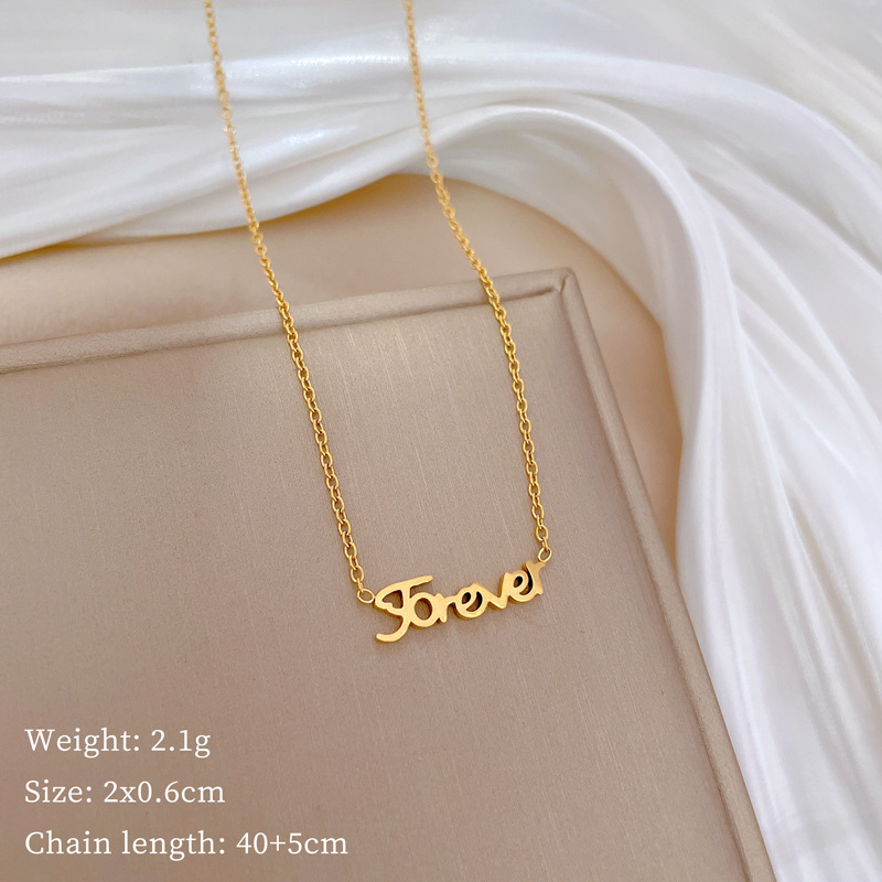 【通体钛钢】炉内真金幸运草爆款冷淡项链女ins网红锁骨链配饰品详情37