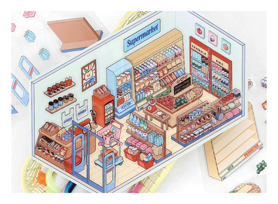 墨言PaperMore3D场景造景贴纸 小角落 学生DIY趣味装饰素材贴纸详情21