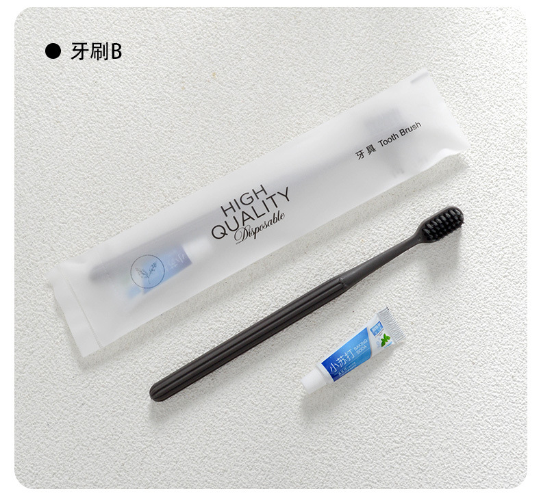 酒店专用一次性牙刷带牙膏宾馆民宿洗漱用品套装家用待客软毛牙具详情7