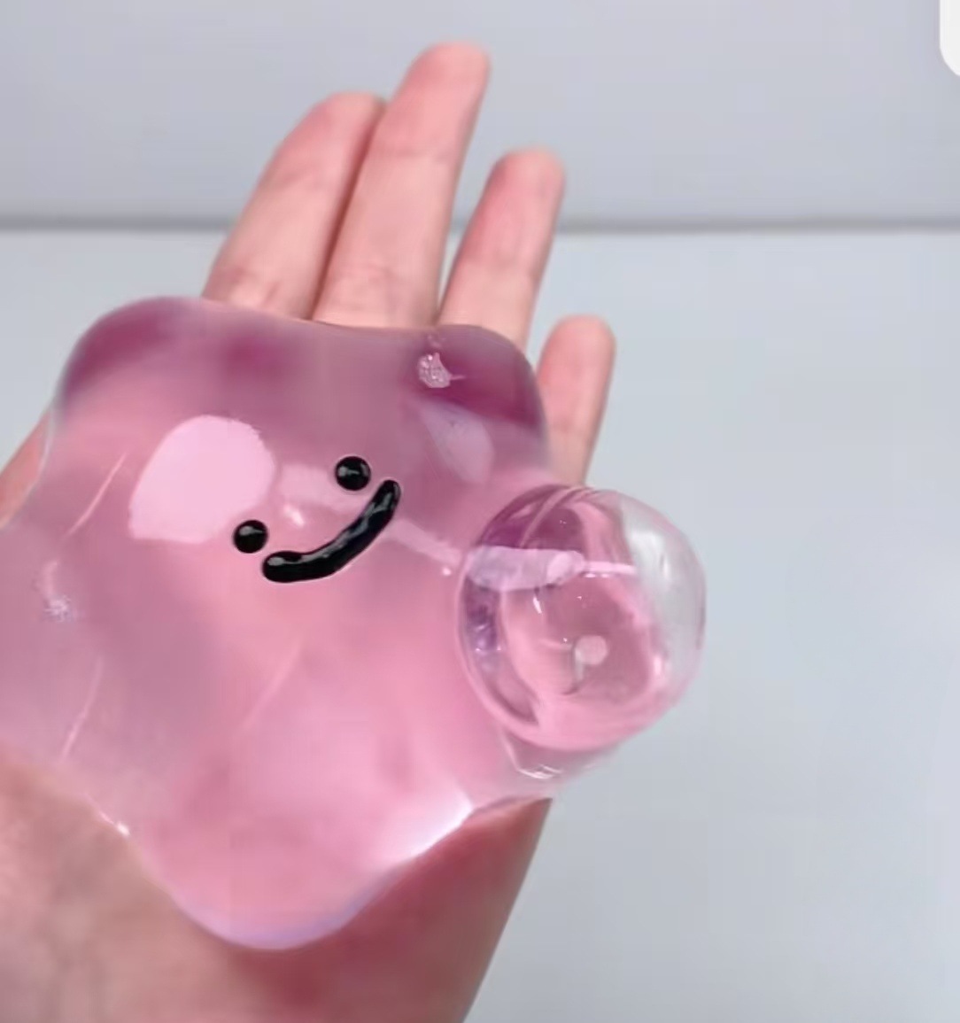 抖音同款透明水晶球泡泡捏捏解压玩具慢回弹泄愤送人娃娃配件详情6