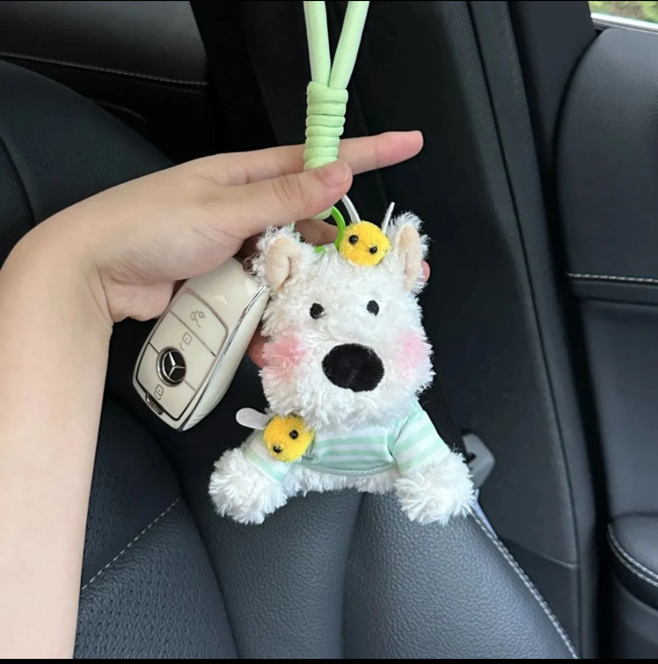 网红爆款西高地毛绒挂件公仔可爱潦草小狗包包挂饰车载摆件小礼物详情19