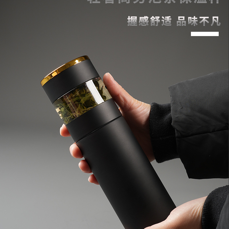 Tea water separation insulated cup, 316 stainless steel insulated water cup, intelligent temperature measurement and display, gift manufacturer wholesale pic 4