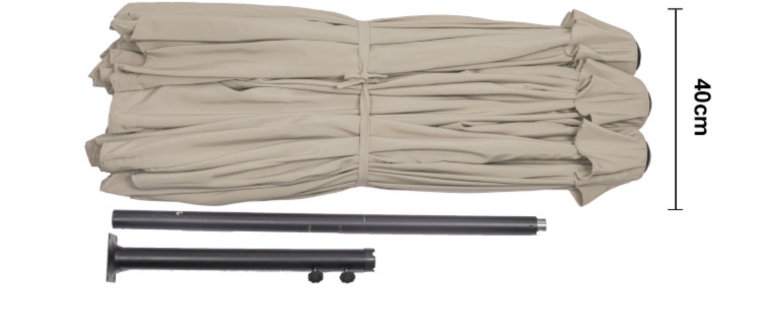 xh户外三头遮阳伞花园庭院伞露台外摆太阳伞室外露天商用摆摊中柱详情14