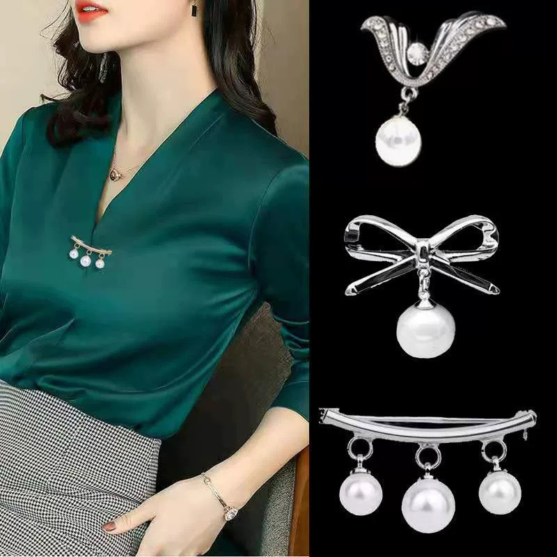 时尚猫眼石蝴蝶结领针胸针女百搭可爱防走光别针固定防走光潮流胸详情39