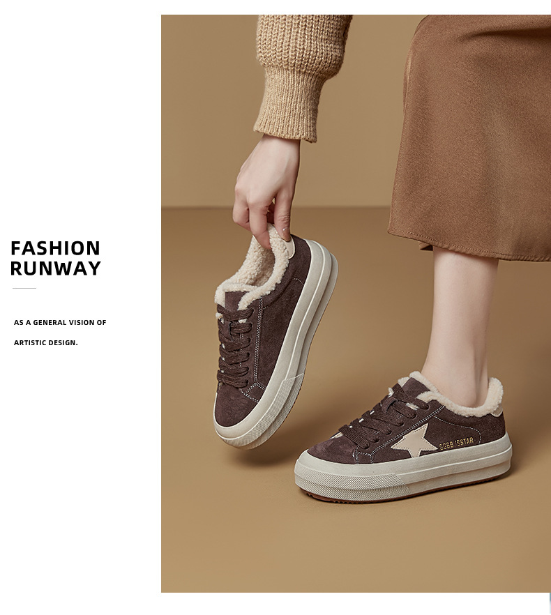 头层牛皮小白鞋女2025冬季新款平底加绒保暖板鞋休闲百搭豹纹女鞋详情28