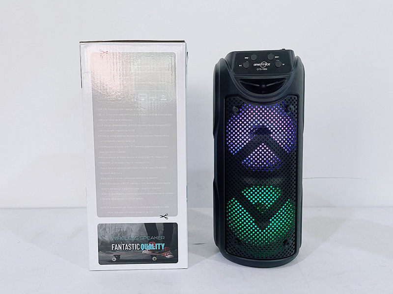 GTS-1550Temu Cross-border Special price outdoor portable Bluetooth speaker, wireless handheld color light high-volume speaker pic 4