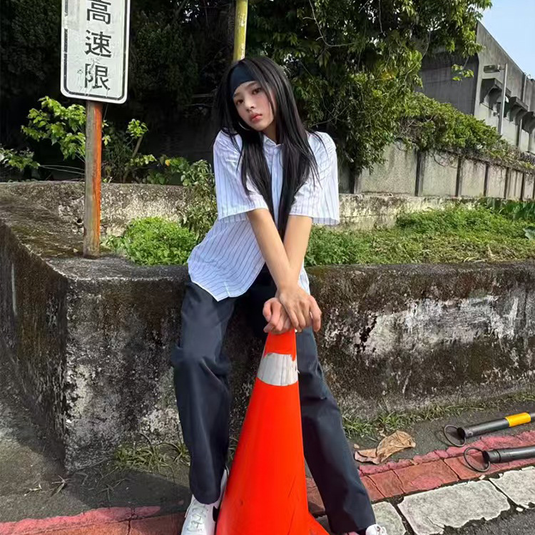 minji金玟池同款针织发带百搭健身束发带简约发绳运动弹力头带女详情10